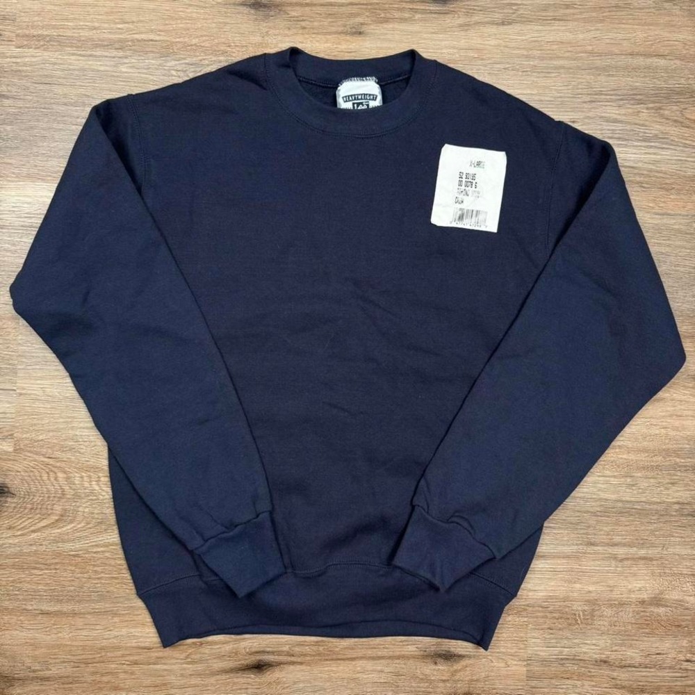 navy blue new with tags vintage lee heavyweight blank crewneck